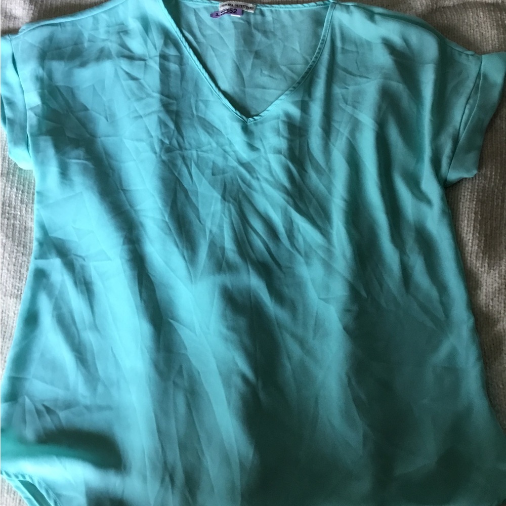 Teal blouse